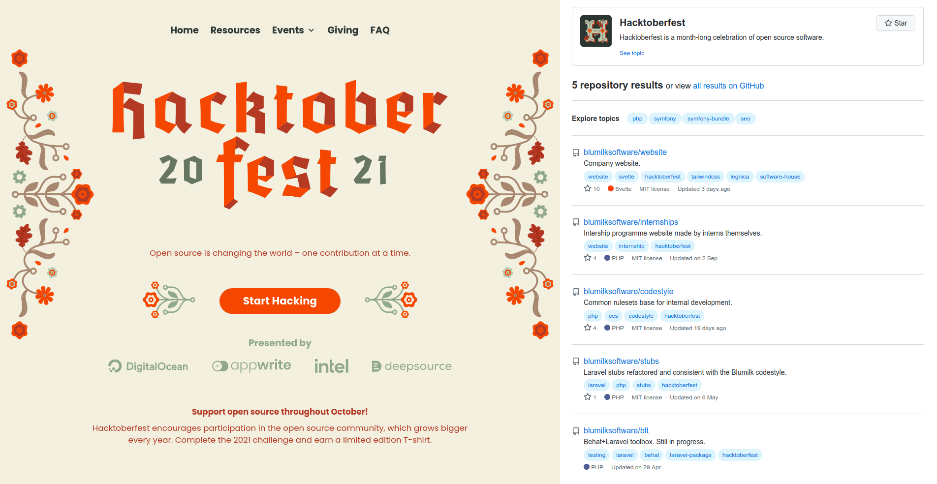 Hacktoberfest at Blumilk - Join us!