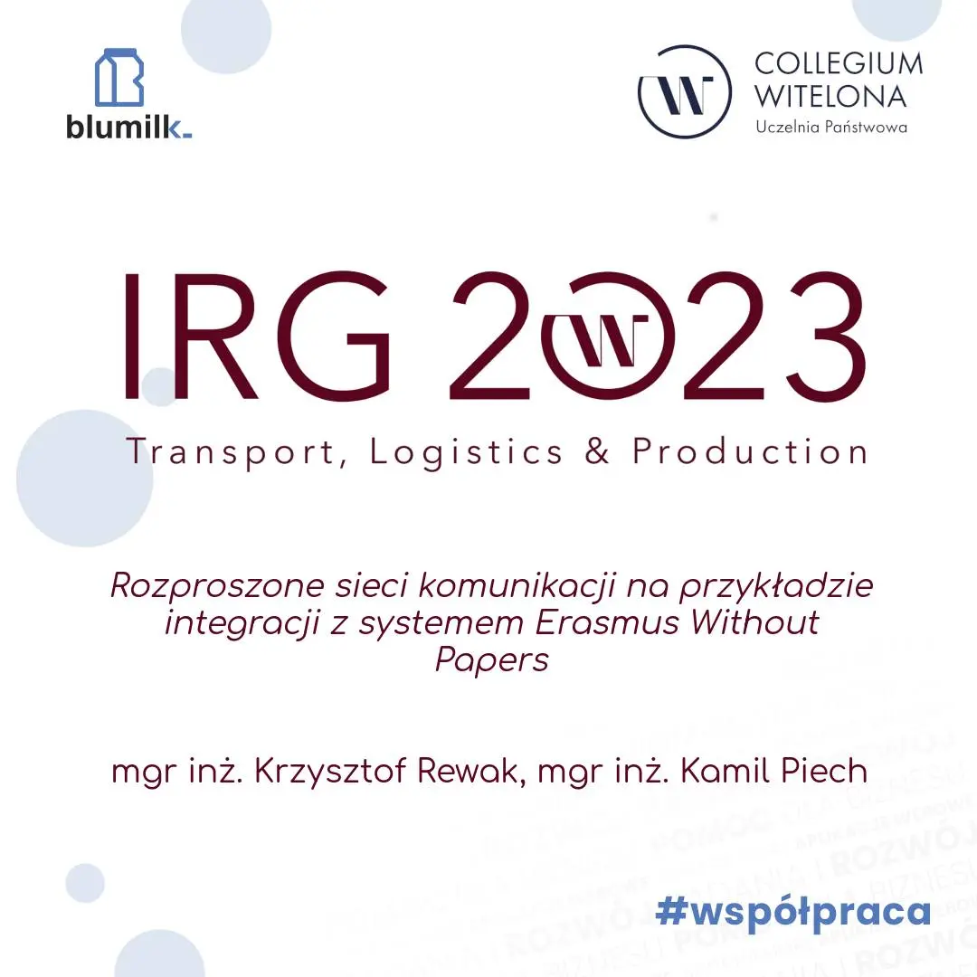 Blumilk Sponsorem Konferencji IRG 2023 – Innowacje rozwiązania w gospodarce