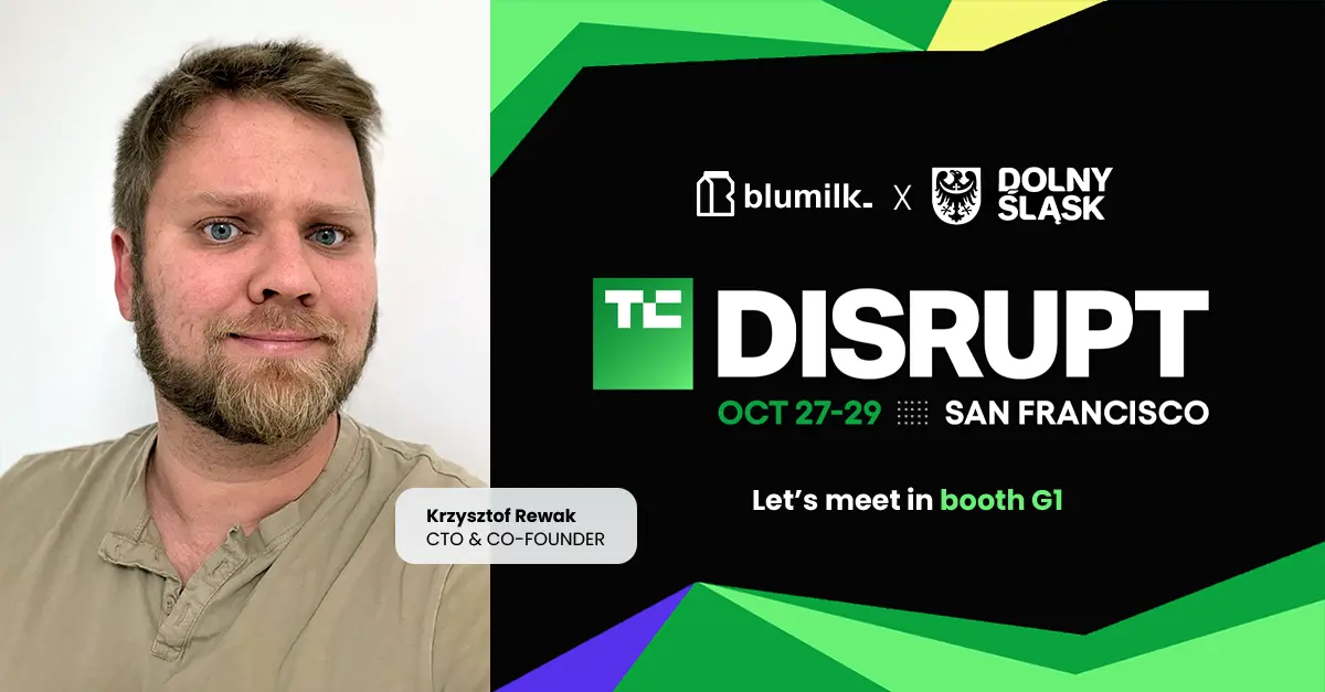 Blumilk at TechCrunch Disrupt in San Francisco - Representing Lower Silesia on the Global Innovation Stage