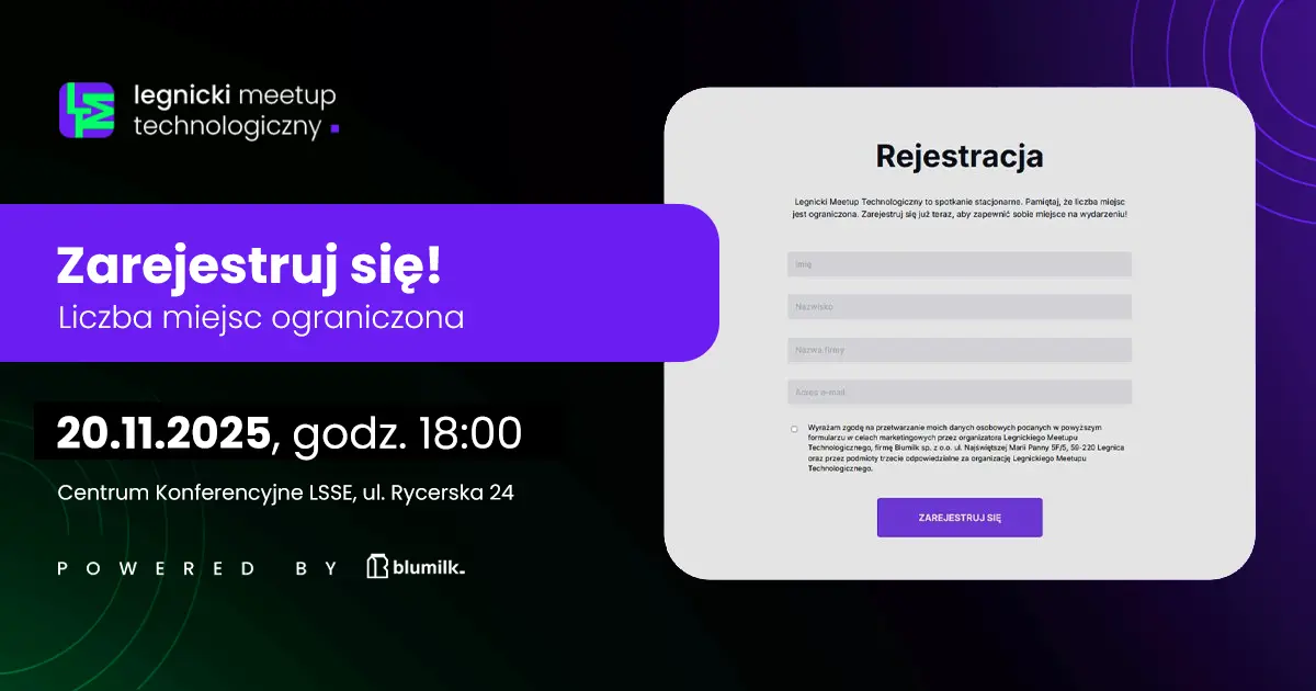 Legnicki Meetup Technologiczny - join us!