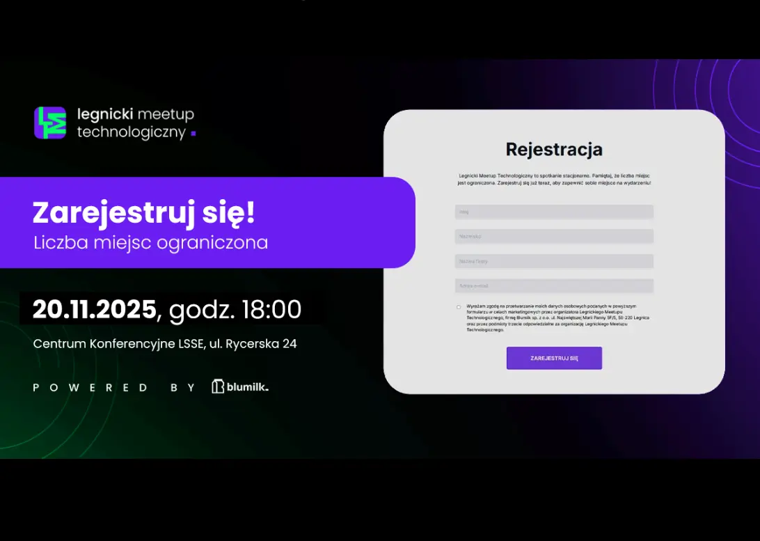 Legnicki Meetup Technologiczny - join us!