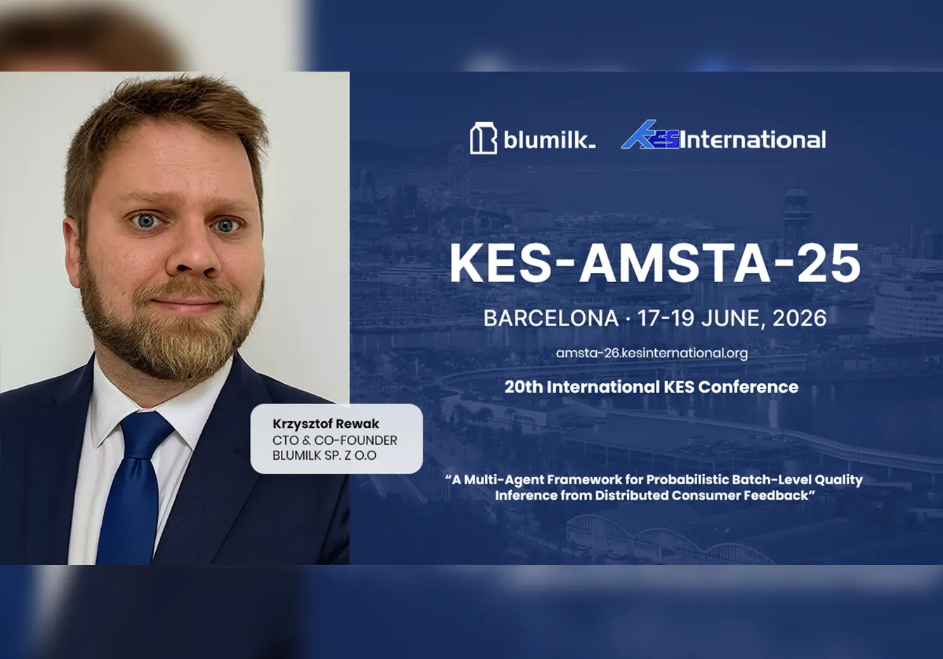 Blumilk at the KES International Conference in Barcelona
