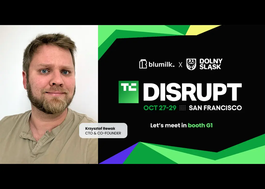 Blumilk at TechCrunch Disrupt in San Francisco - Representing Lower Silesia on the Global Innovation Stage